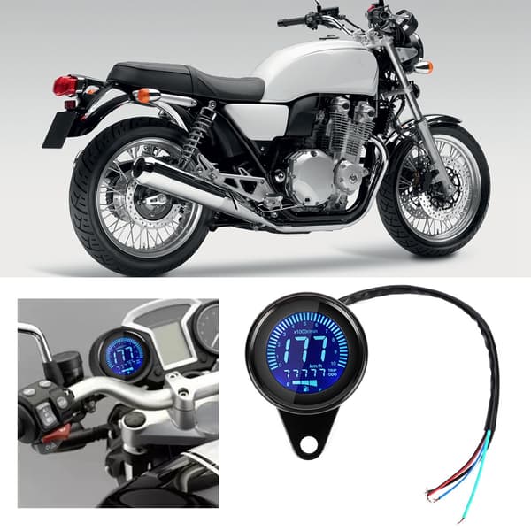 Motorcykel 7 Farver LCD Meter Speedometer Odometer Måler Instrument Modifikationstilbehør