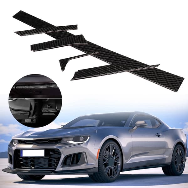 Karbonfiber midtkonsoll trimpanel venstrerattet for Chevrolet Camaro 2017 2019