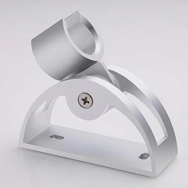 Buet sædeplads Aluminium Brusebund Justerbar Brusebase Brusehoved Slangeholder Brusebase Buet Base Til Bathro