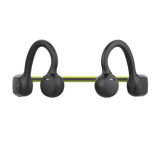 Vandtætte Bluetooth 5.0 Bone Conduction In-ear hovedtelefoner (sort og grøn)