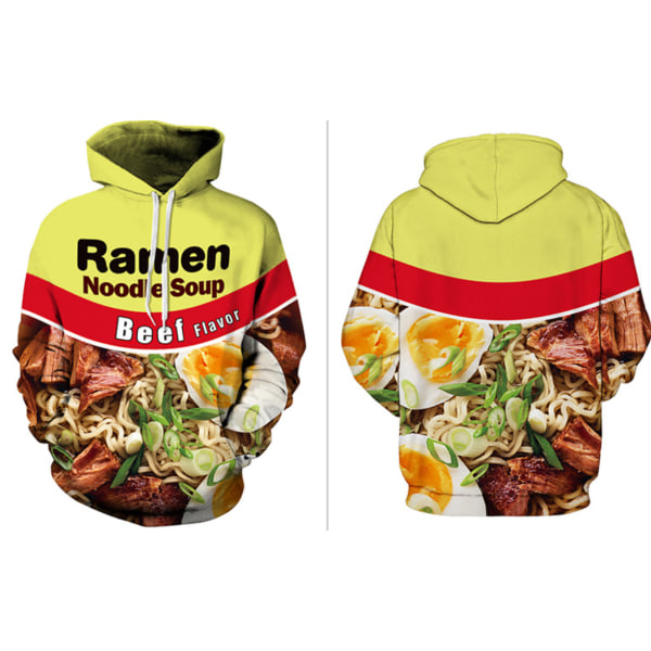 3D Ramen-huvtröja beef XXL