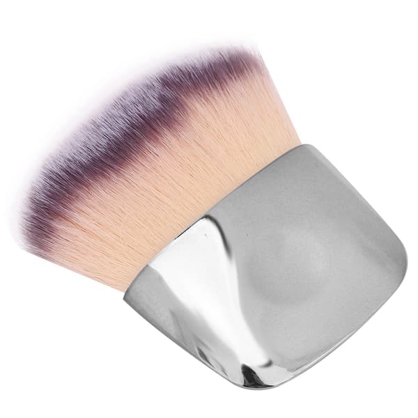 Mini Multifunktionel Bærbar Blød Løs Puder Blush Makeup Børste Sølv