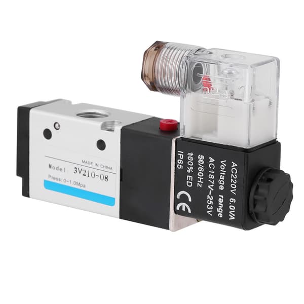 3-vägs 2-läges pneumatisk magnetventil G1 4 AC220V
