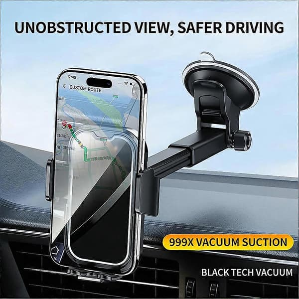 Universal biltelefonhållare med sugkopp Anti Fall Universal Smartphone Mount Holdercc för navigering Black