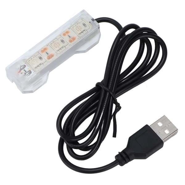USB-driven akvarium LED-lampa röd plastfiskbehållare för vattenväxter