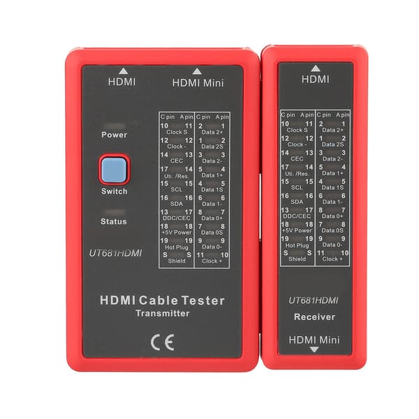 UT681 HDMI Mini HDMI Datakabel Tester - 20 LED-statusindikator