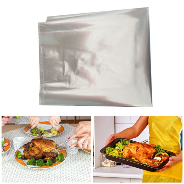 5 X 10st mikrovågsugn påse Enkel att använda Värmebeständig matklassad stekförpackningspåse för matsal