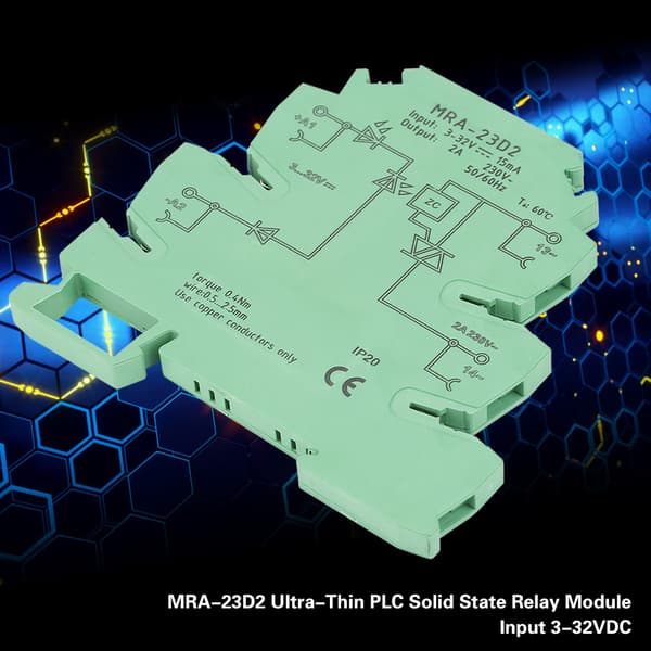 MRa 23D2 Ultratynd 6,2 mm Solid State Relæmodul Input 3-32VDC