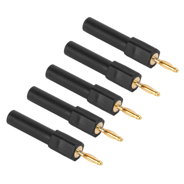 5 stk Stærk tilslutning 2 mm til 4 mm Banan Plug Konvertering - Sort
