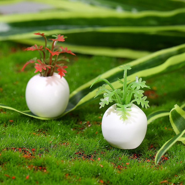 3 x 4 kpl Miniatyyrimalli Hajuton Realistinen Särkymätön Lujuus Miniatyyri kasvien nukkekodin tarvikkeet lapsille