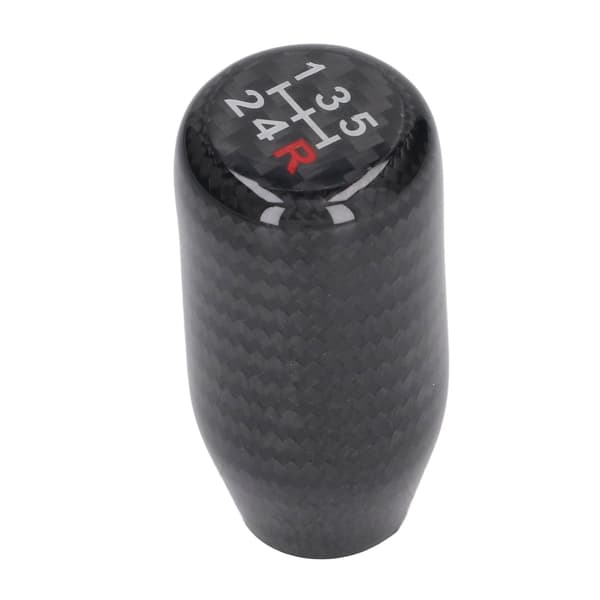 Kulfiber Gear Shift Knobs 5 Gear Sort Komfortabel Berøring Glat Overflade Udskiftning til Acura