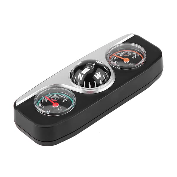 3 i 1 Bil Dashbordfeste Navigasjonskompass Termometer Hygrometer