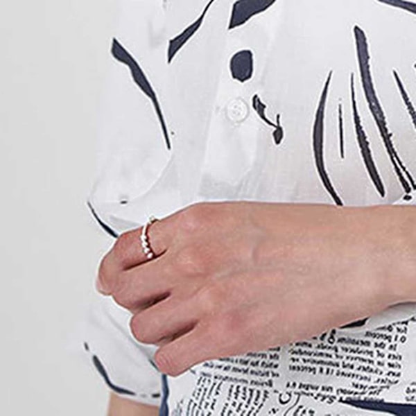 Painetta vähentävä helmi Unisex sormus kuparipallo pinottava sormuskorutarvike US 5