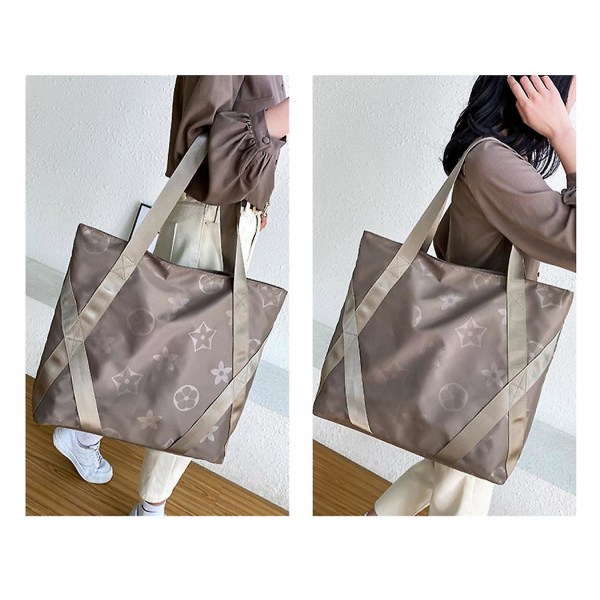 Vandtæt Travel Fitness Duffel Bag Håndtaske Bærbar Stor Kapacitet Fashion One Shoulder Travel Bag Khaki