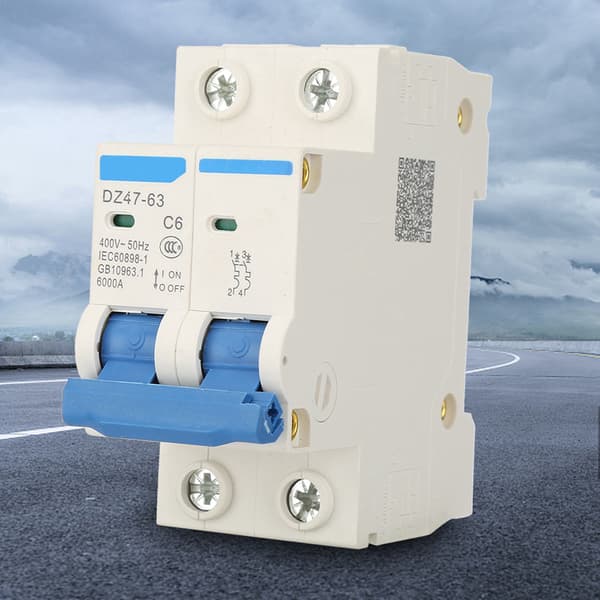 DZ47 63 2P Mini Strømbryter 400VAC 6A
