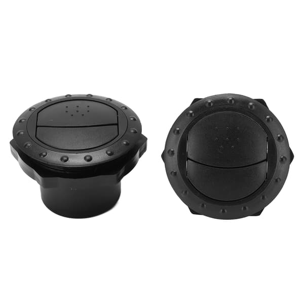 2:a Svart ABS Universal Luftkonditioneringsventilationsutlopp för RV Båt Buss Bil