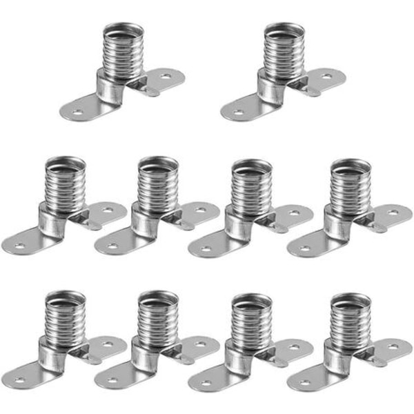 E10 LED-lampor Lampor Sockel Sockel, 10st skruvmonterade lamphållare
