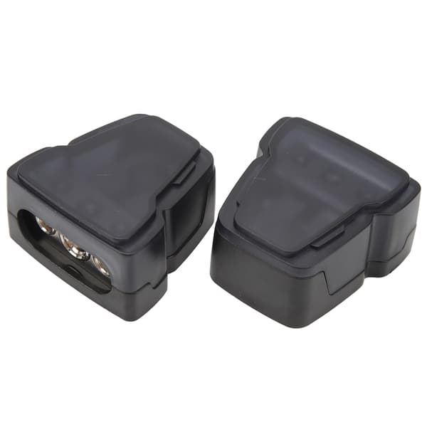 1 par batteriterminalklemmer 1x0 4GA til 2x4 8GA til bil, båd, yacht, autocamper