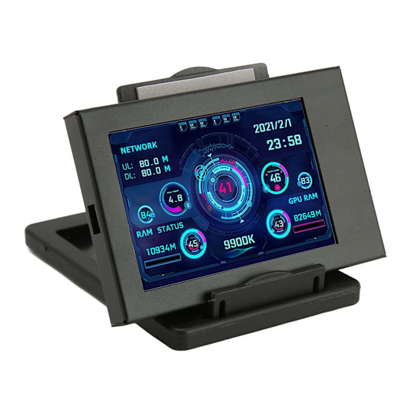 Datorns temperaturmonitor 3,5 tums IPS-temaredigerare dimbar roterbar PC CPU-datamonitor för GPU RAM Tid Väder
