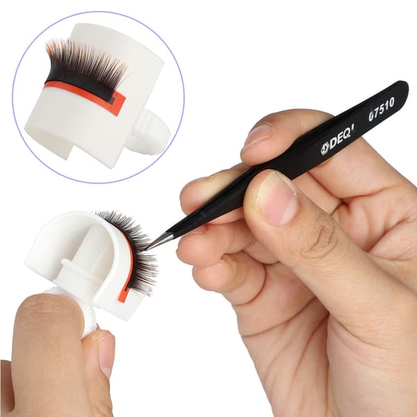Magnetisk Øjenvippe Applikator Ring Kop U Form Vippeholder Extension Lim Makeup Værktøj 01