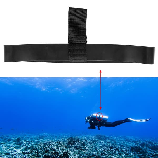 Elastinen kumiputki sukellukseen Snorkkeli Säiliö Pullo Letkunpidike Nauha 47cm