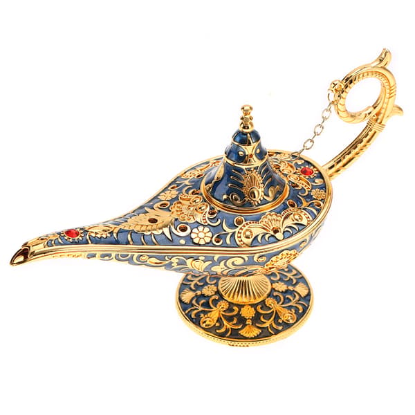 Hul Aladdin Magic Genie Lys Ønskepot Dekoration (blå)
