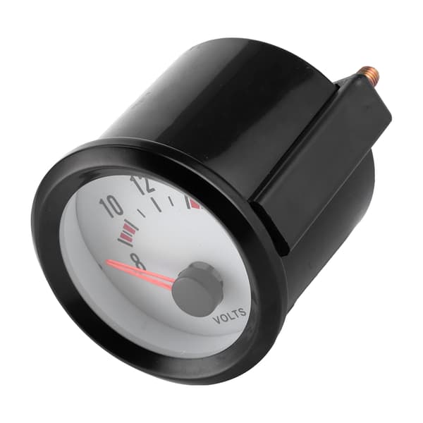 2-tums Spänningsmätare med Visare 8‑16V Mätintervall Hög Noggrannhet Blå LED Voltmeter Universal