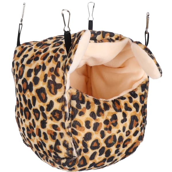 Hängande Hamster Tjock Sockerglidare Varm Vila Bomullshus Leopard