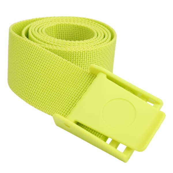 150 cm lett nylonbelte med plastspenne, lysegul