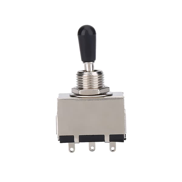 1 st Innesluten 3-vägs Toggle Switch Svart Spets Ersättning för LP Style Elgitarr