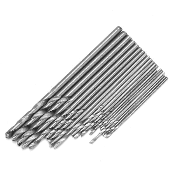 Mini Micro HSS Twist Borebit Sæt 20 Stk 0,3 mm til 1,6 mm Træ Plastik Etui
