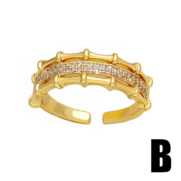 Ring Vintage Zircon Geometry Stud Modesmycken Ac10030 A