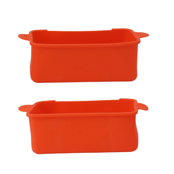 2-pack silikonfettkoppsfoder återanvändbara droppformade foder silikonfettbricka för grill