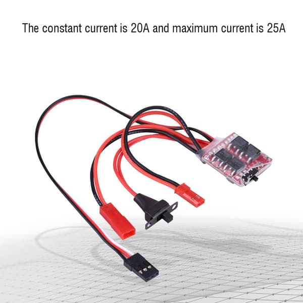 Børstet ESC hastighetsregulator for RC bil/båt - 20A med brems