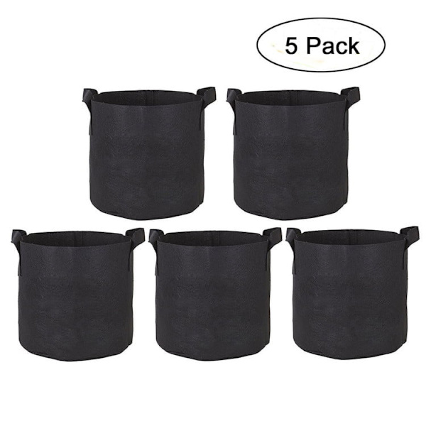 5 stk Nonwoven rund filt vokseposer (1 gallon 18*15)