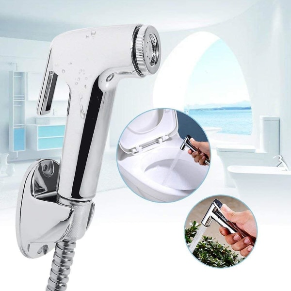 Bidet håndbruser, rustfrit stål bidet sprøjte håndholdt bidet bruser toilet sprøjte med vægmonteret VVS toilet bidet sprøjtepistol