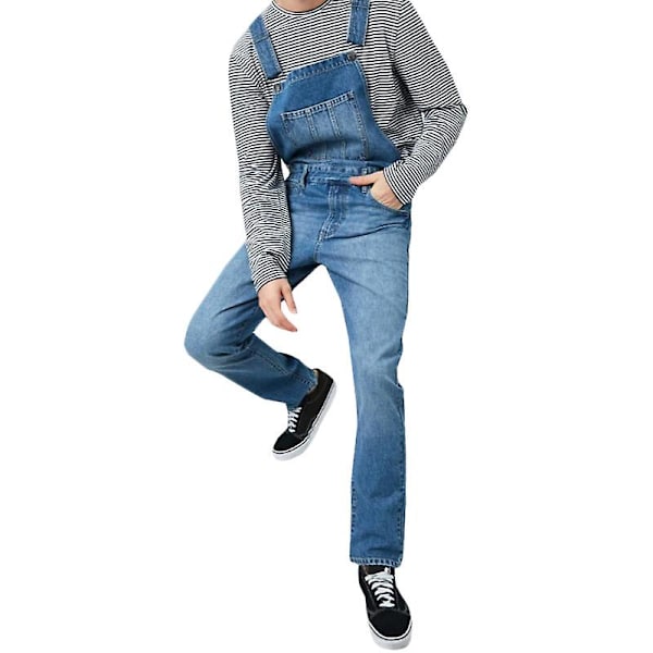 miesten löysät denimhaalarit Dark Blue S