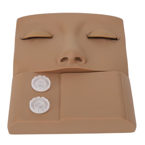 Vippe Mannequin Hode Utskiftbart Øyelokk Vippe Forlengelse Praksis Sminke Trening PVC Kaffe