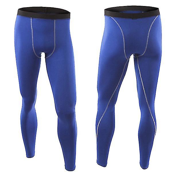 smala leggings för män Blue 2XL