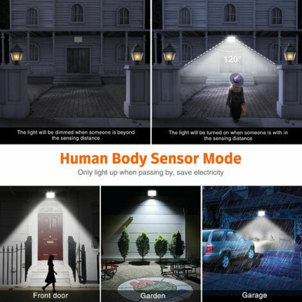 100W utomhus LED strålkastare rörelsesensor Vattentät IP65 8000LM säkerhetslampa 6500K Cool vit utomhus LED spotlight Se