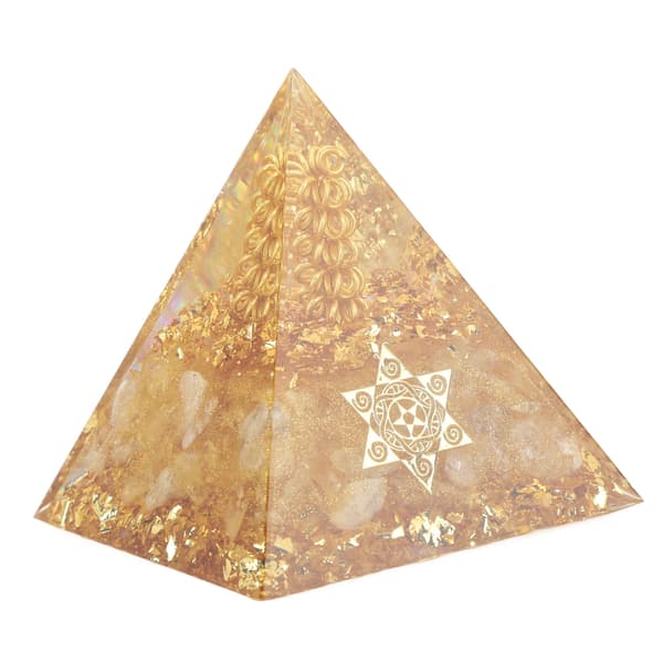 Håndlavet Orgonit Pyramide 6 cm Energi Generator Krystal Tråd Succes Positiv Velstand