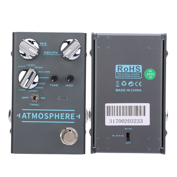 Digital Reverb Pedal 9 Ambiance Effects Bypass Gitarrtillbehör R4