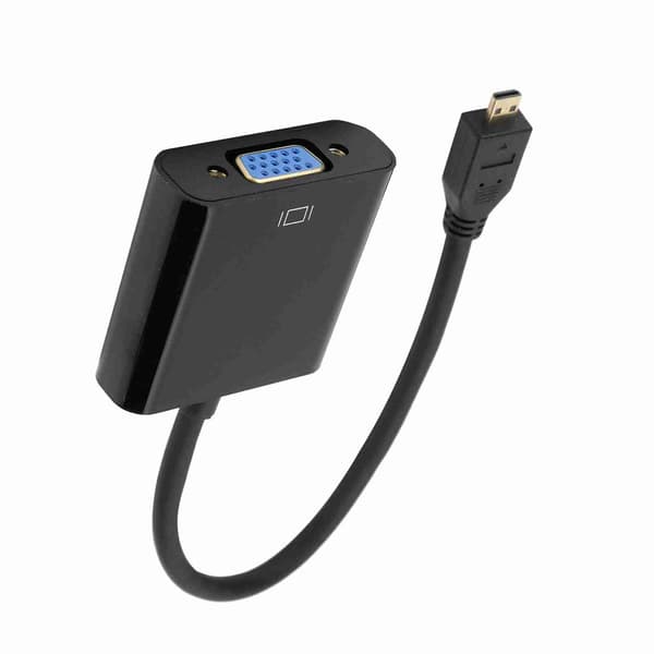 Micro HDMI til VGA Video Converter Adapter 1080P med Strømforsyning til Raspberry Pi 4B