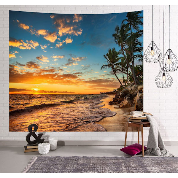 3D Digital Tapestry Printed Bakgrund Multi Landskap Borstad tyg Art Tapestry (QHGTSS8 150*150)