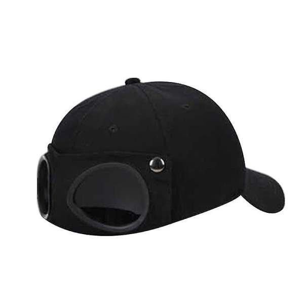 Unisex Pilot Silmälasit Suojalasit Baseball Cap Harajuku Hip Hop Aurinkolasit Peaked Hat Black