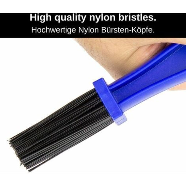 Pyörän ja moottoripyörän puhdistusharjat, polkupyörän ja moottoripyörän ketjuharja lian poistamiseen, Heavy Duty nylon , moottoripyörän huolto, Fonepro 2kpl