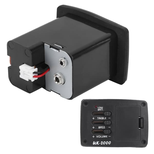 Ukulele Gitar Pickup med 12dB Equalizer Musikkinstrumenttilbehør