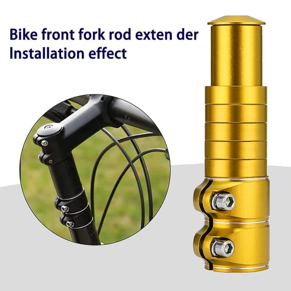 Cykelgaffelstamförlängare, adapter för cykelstyre, Head Up-adapter i aluminiumlegering, för mountainbike, landsvägscykel, Mtb