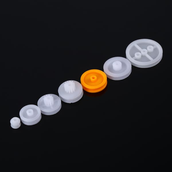 7 Plastgirhjul for DIY lekebiler og roboter