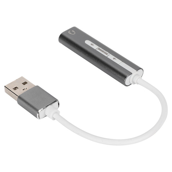 USB Lydkort Aluminium Legering Ekstern Computer Lydkort 7.1 Stereo til Alle Computersystemer
